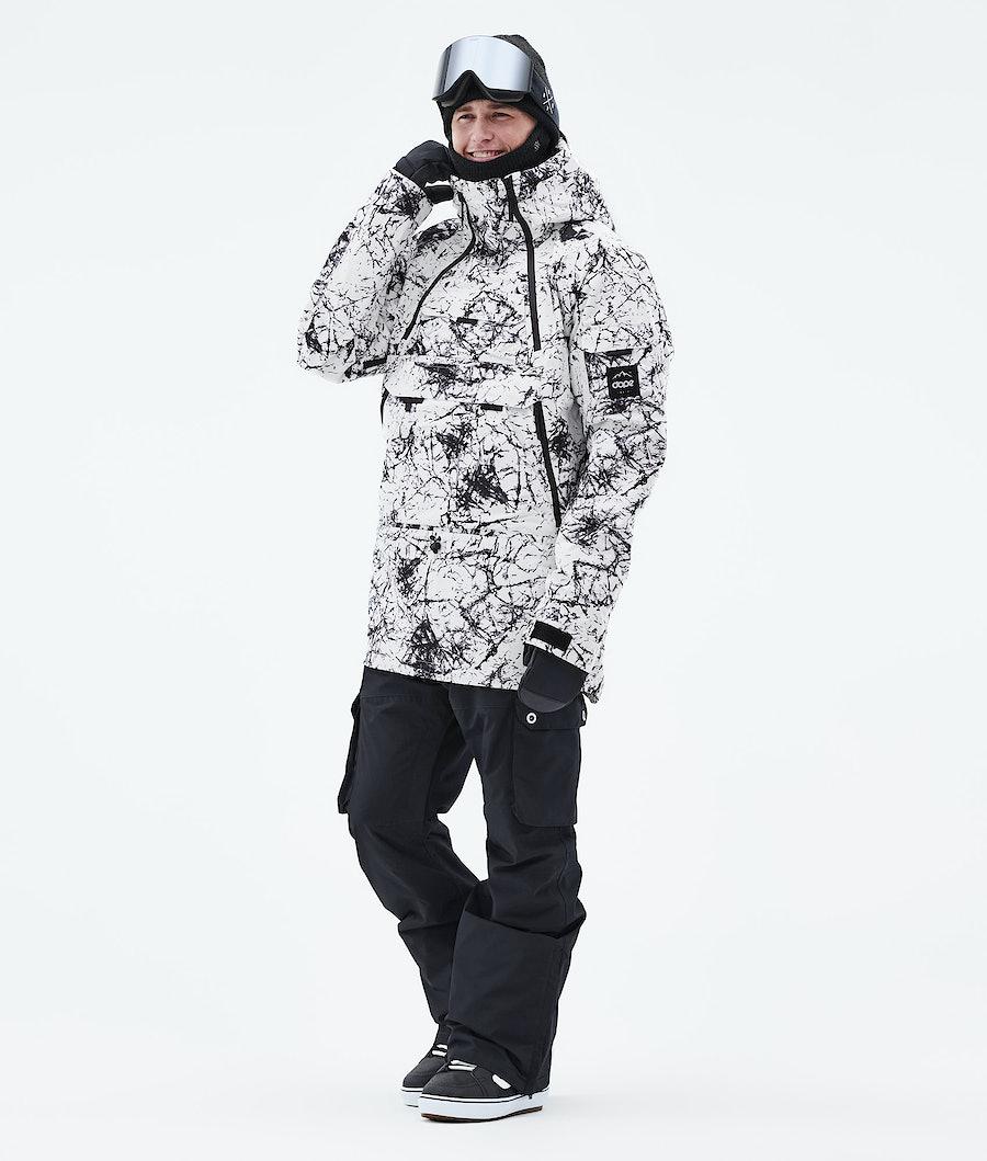 Men's Dope Akin 2021 Snowboard Jacket Rock White/Black  USA |  FHYLB-8175