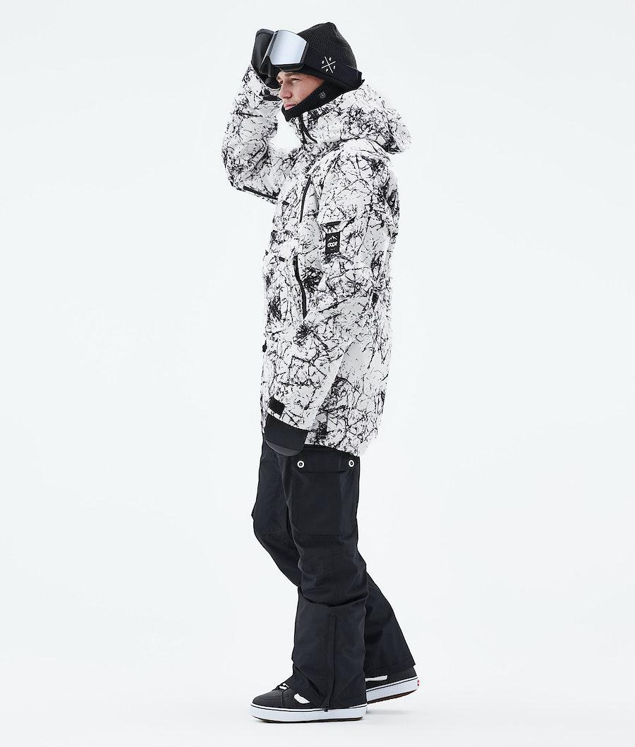 Men's Dope Akin 2021 Snowboard Jacket Rock White/Black  USA |  FHYLB-8175