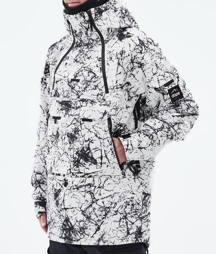 Men's Dope Akin 2021 Snowboard Jacket Rock White/Black  USA |  FHYLB-8175