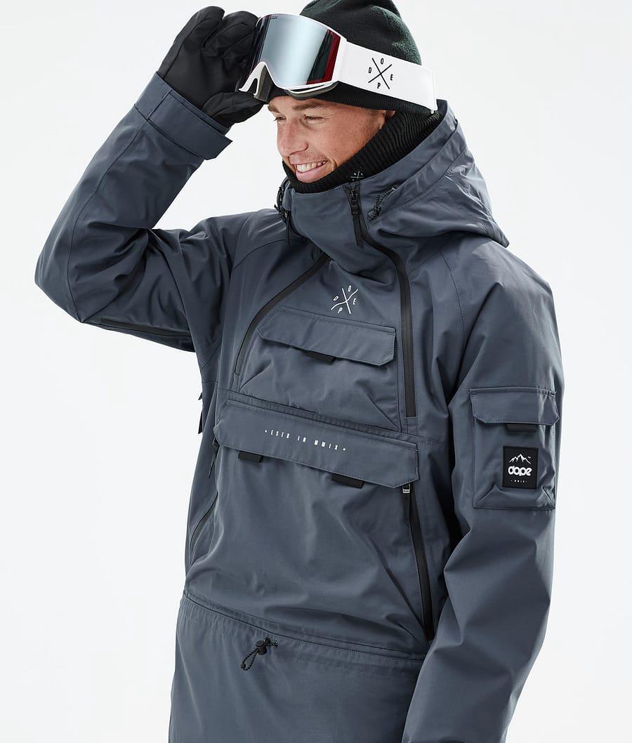 Men's Dope Akin Ski Jacket Metal Blue  USA |  TGZEC-7950