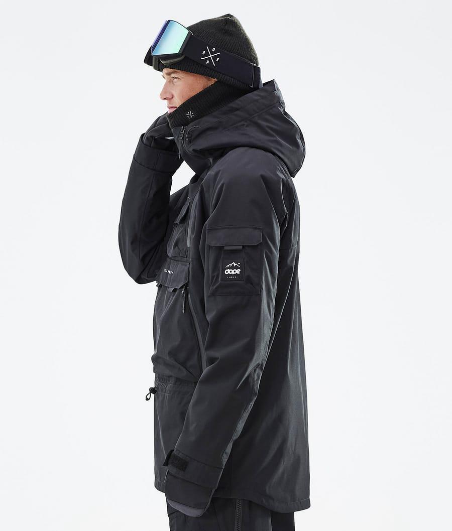 Men's Dope Akin Snowboard Jacket Black  USA |  PLFEM-8590