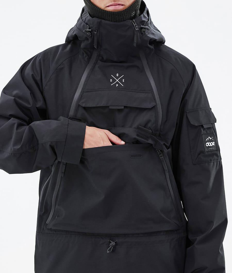 Men's Dope Akin Snowboard Jacket Black  USA |  PLFEM-8590