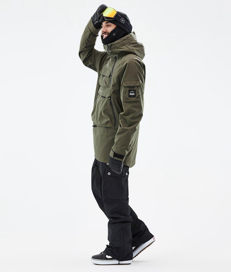 Men's Dope Akin Snowboard Jacket Olive Green  USA |  NXOVQ-6134