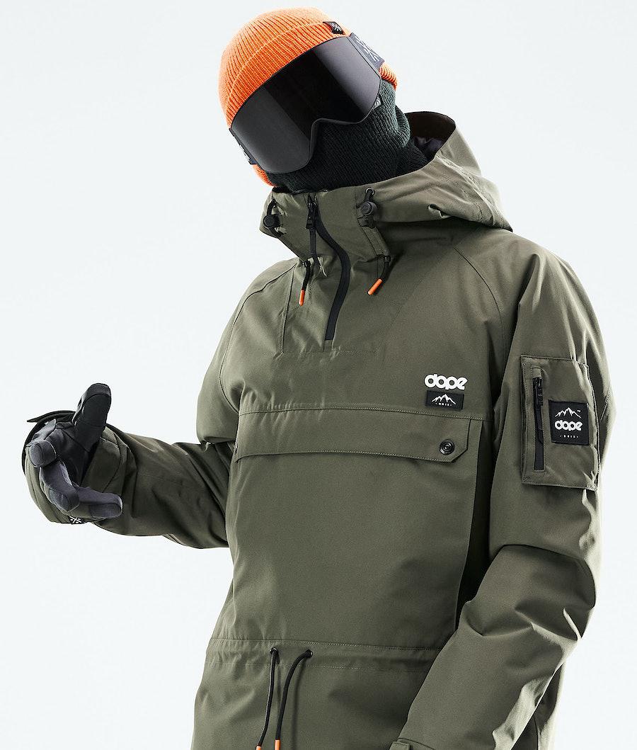 Men's Dope Annok 2021 Snowboard Jacket Olive Green/Black  USA |  JEYTU-8527