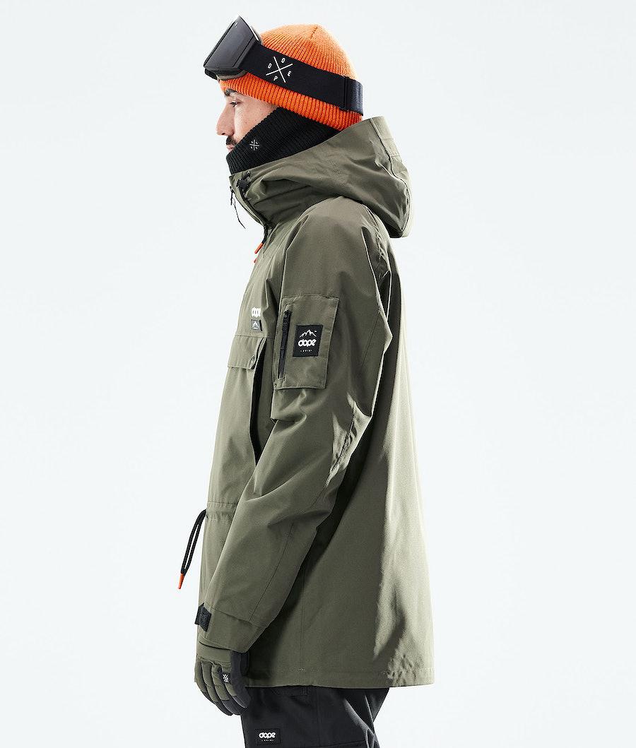 Men's Dope Annok 2021 Snowboard Jacket Olive Green/Black  USA |  JEYTU-8527