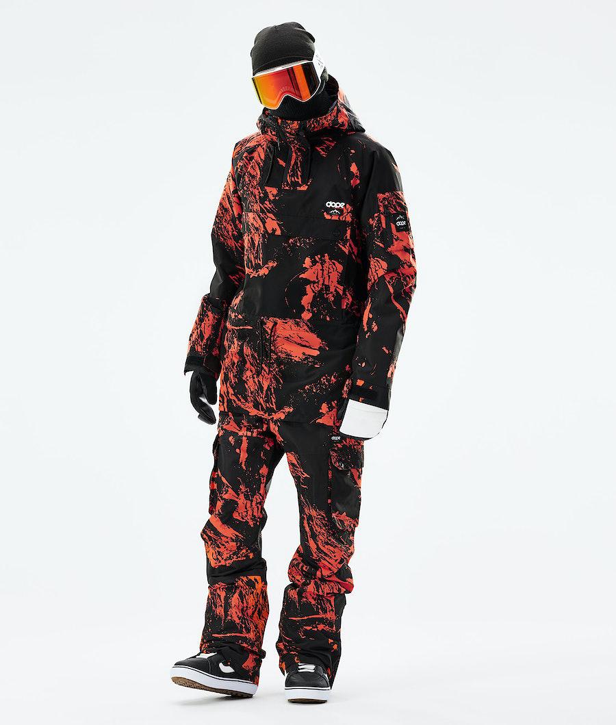 Men's Dope Annok 2021 Snowboard Jacket Paint Orange  USA |  KNIOJ-1372