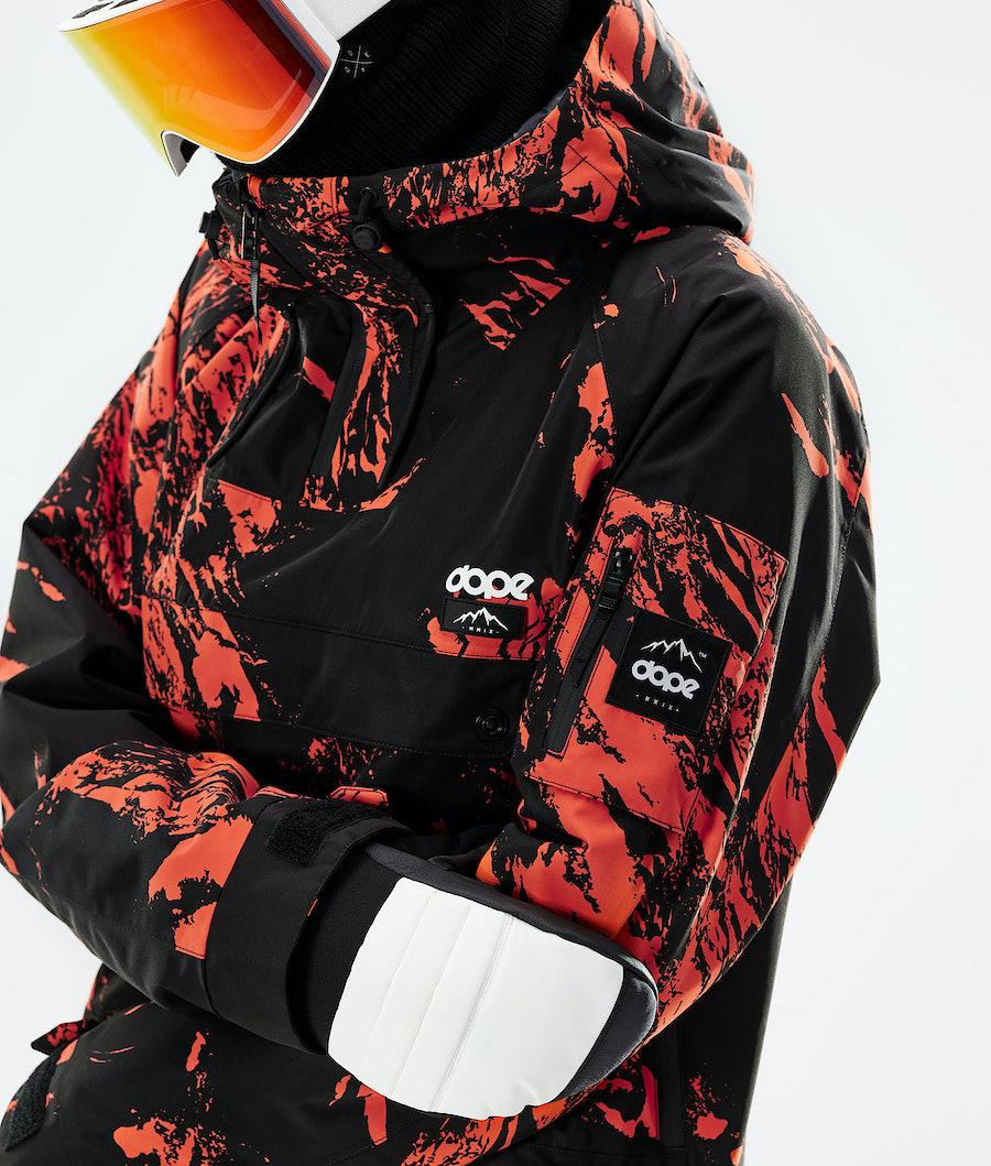 Men's Dope Annok 2021 Snowboard Jacket Paint Orange  USA |  KNIOJ-1372