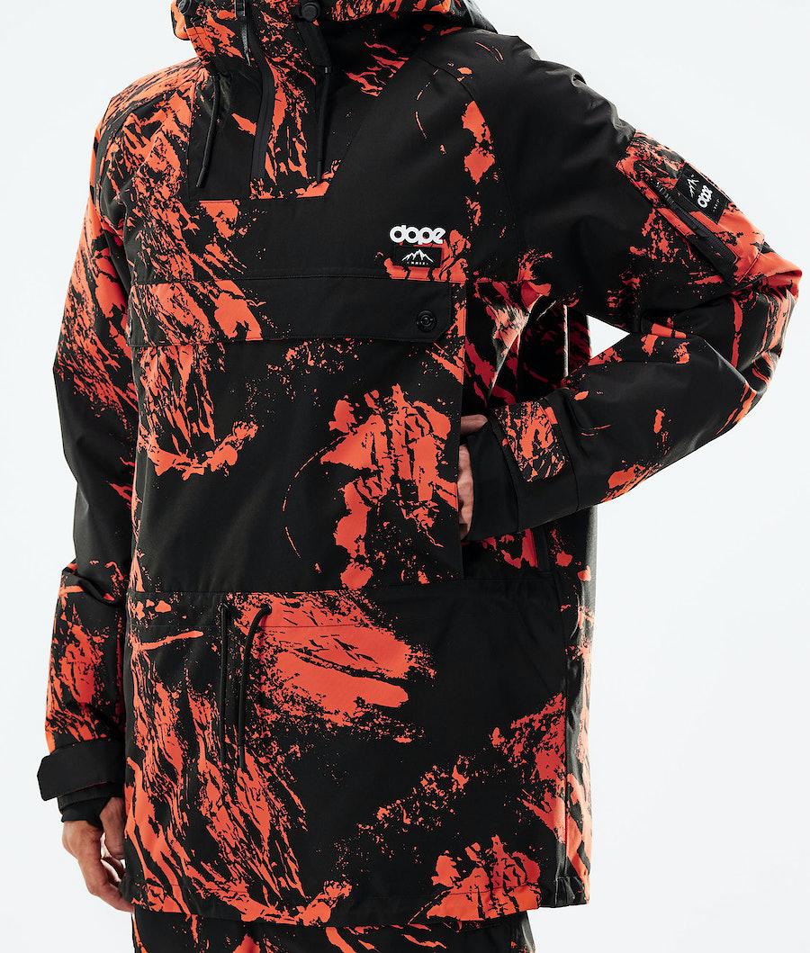 Men's Dope Annok 2021 Snowboard Jacket Paint Orange  USA |  KNIOJ-1372