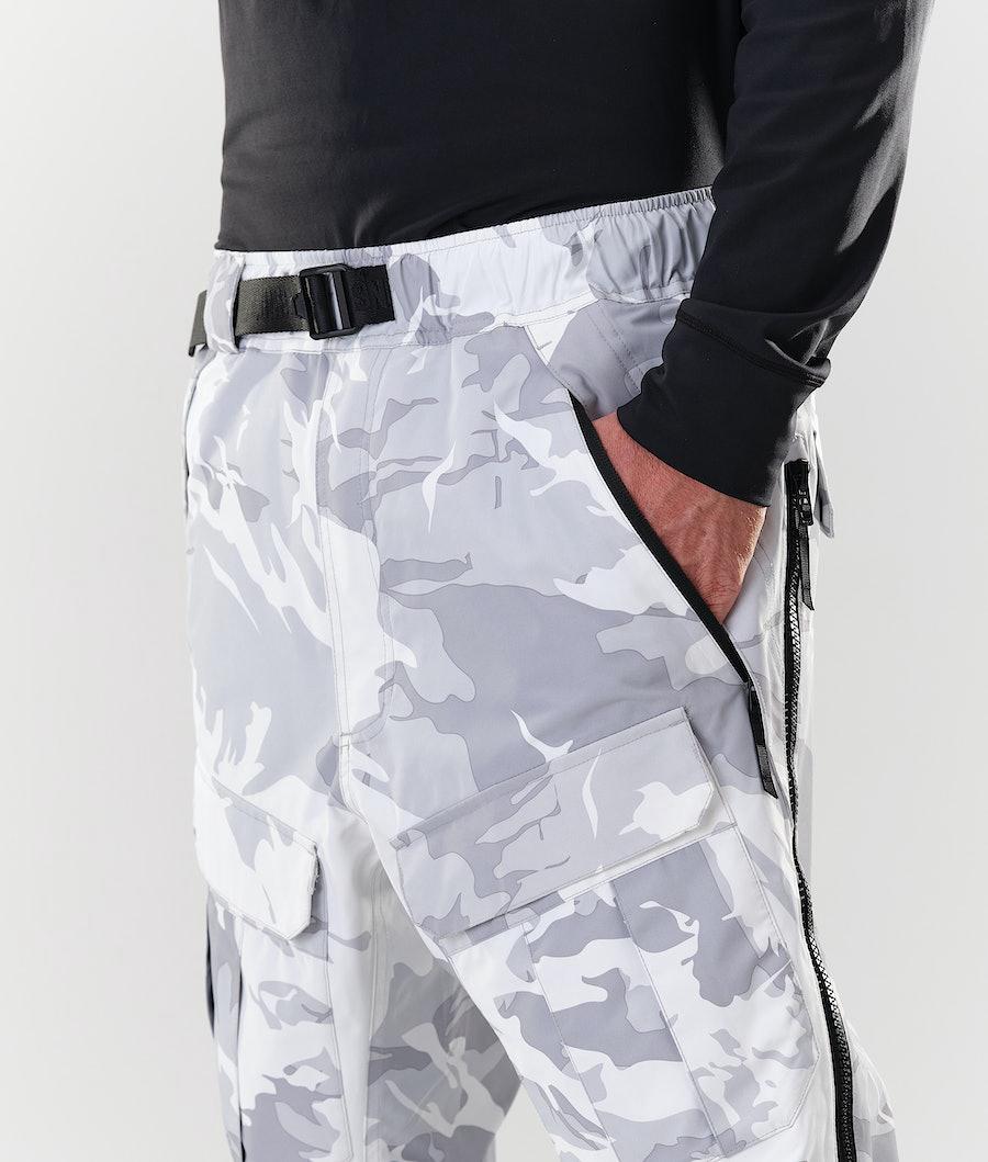 Men's Dope Antek 2020 Snowboard Pants Tucks Camo White  USA |  VOIJE-5914