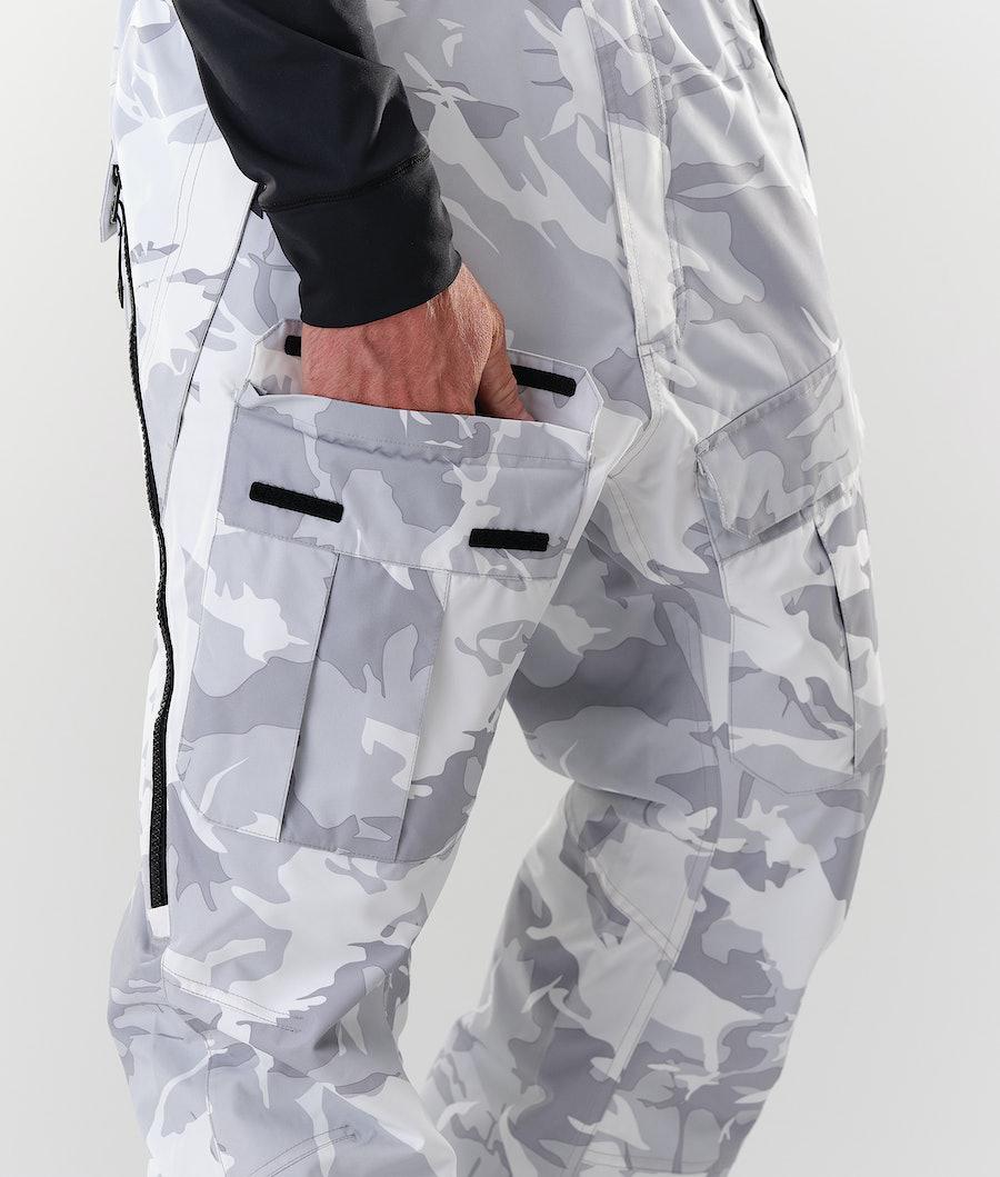 Men's Dope Antek 2020 Snowboard Pants Tucks Camo White  USA |  VOIJE-5914