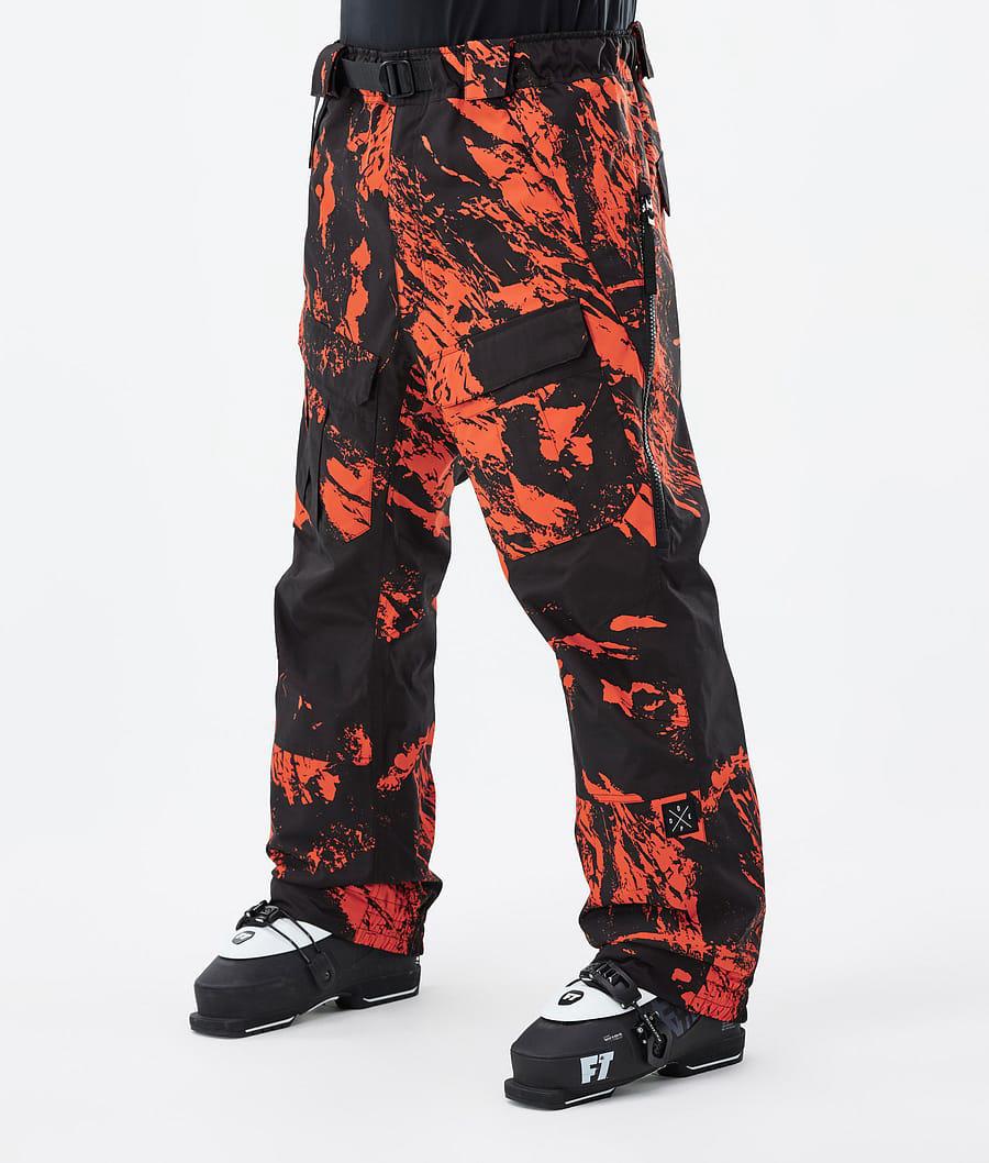 Men\'s Dope Antek Ski Pants Paint Orange  USA |  EMJBP-0182