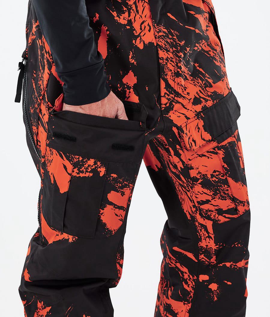 Men's Dope Antek Snowboard Pants Paint Orange  USA |  HKAXC-0857