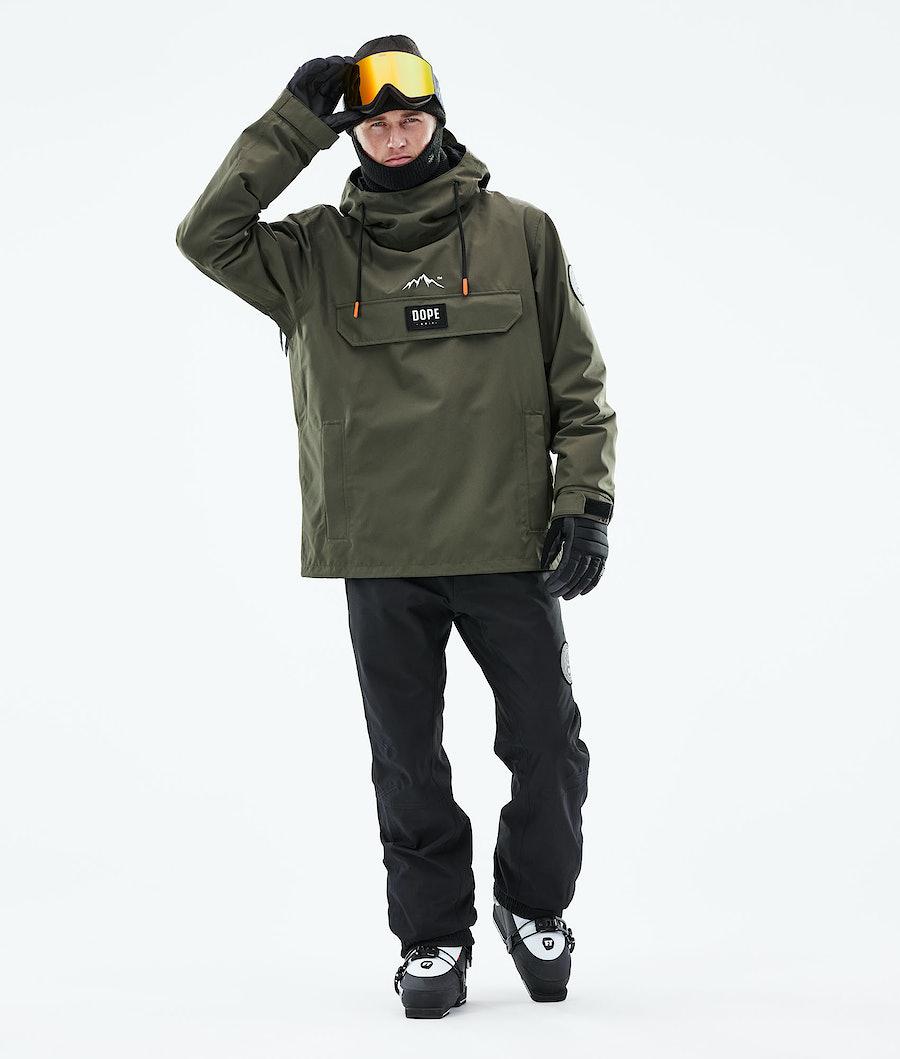 Men's Dope Blizzard 2021 Ski Jacket Olive Green  USA |  UQBFI-9602