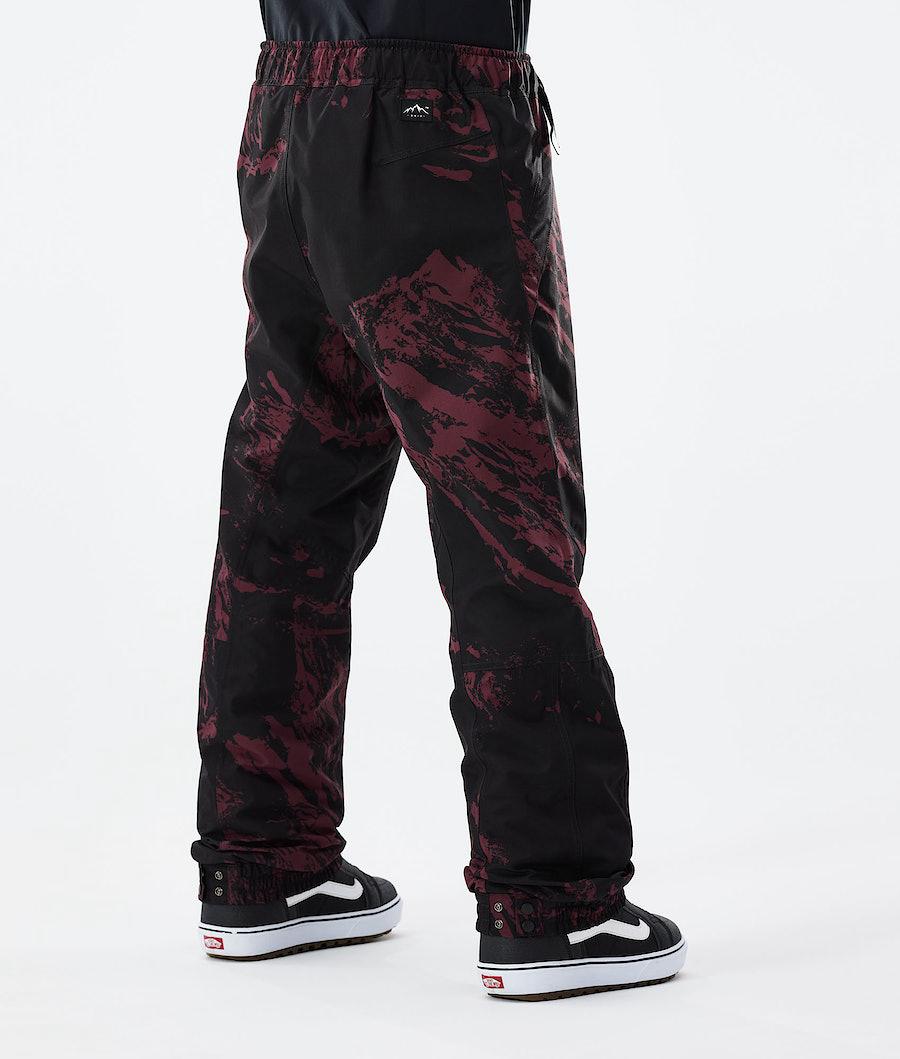 Men's Dope Blizzard 2021 Snowboard Pants Paint Burgundy  USA |  IWYSG-0621