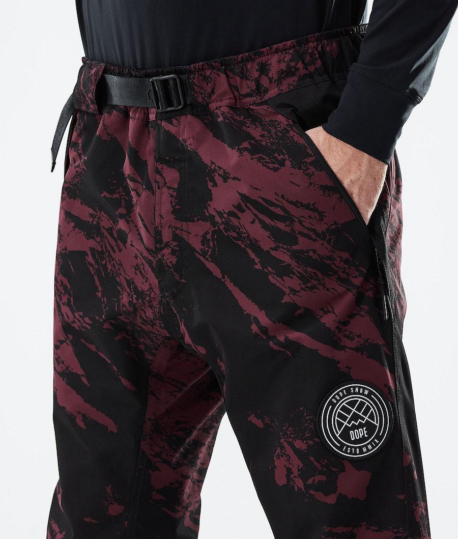 Men's Dope Blizzard 2021 Snowboard Pants Paint Burgundy  USA |  IWYSG-0621