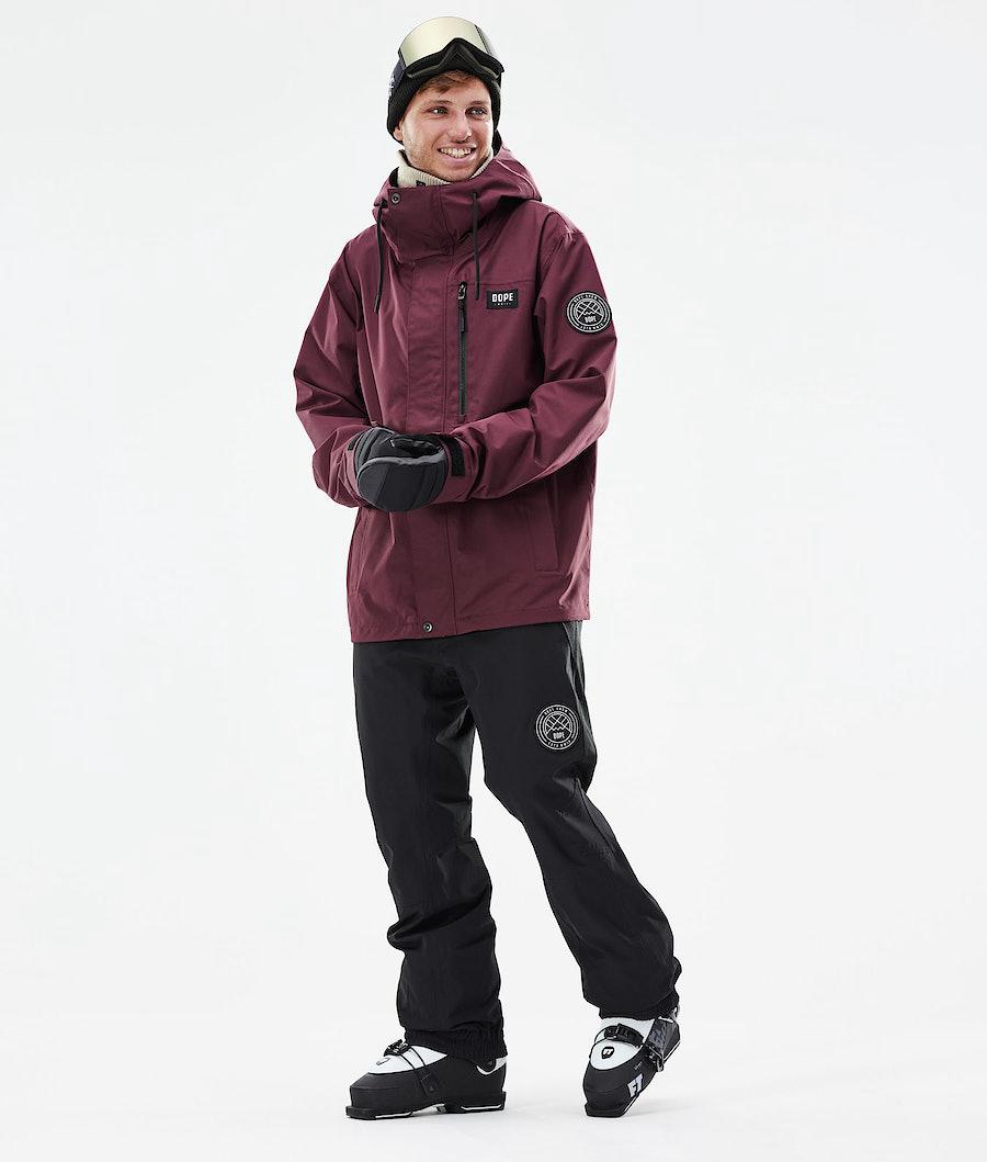 Men's Dope Blizzard Full Zip 2021 Ski Jacket Burgundy  USA |  BOAPT-8374