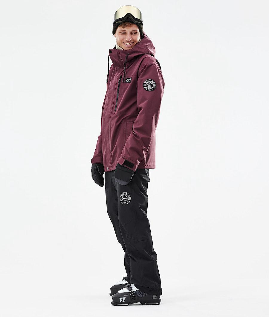 Men's Dope Blizzard Full Zip 2021 Ski Jacket Burgundy  USA |  BOAPT-8374