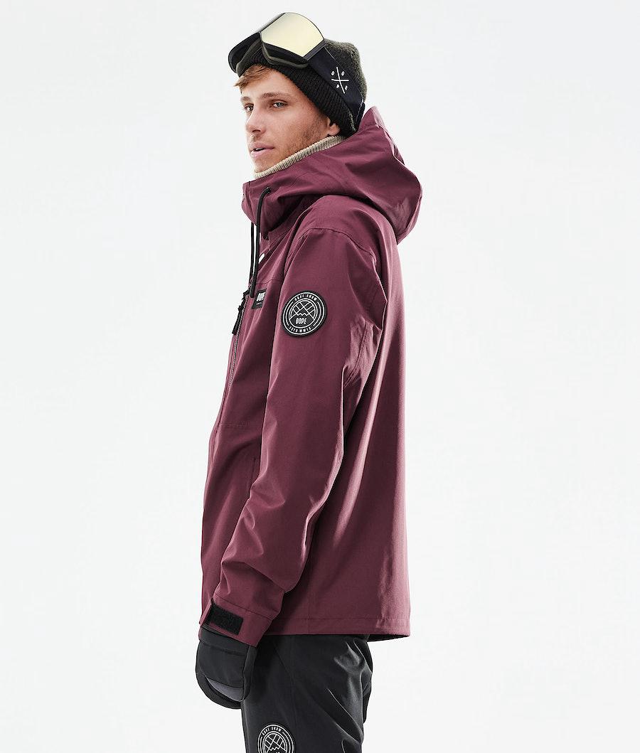 Men's Dope Blizzard Full Zip 2021 Ski Jacket Burgundy  USA |  BOAPT-8374