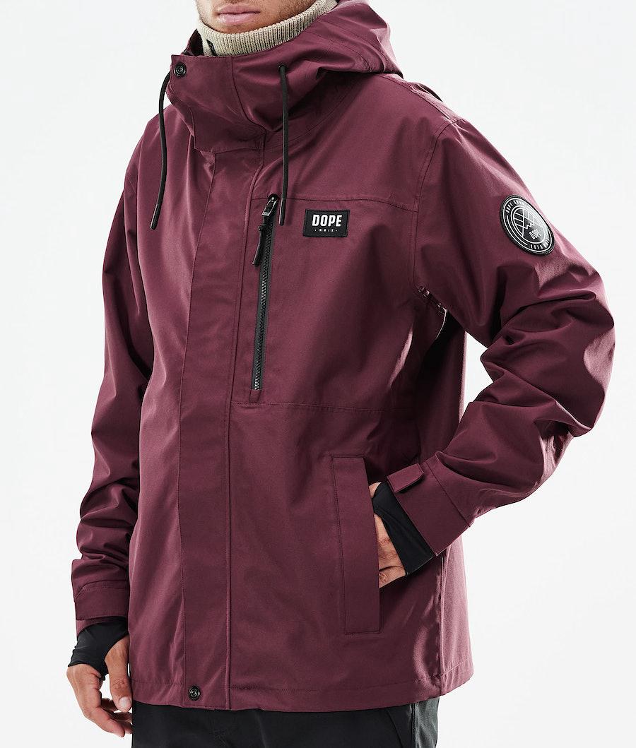 Men's Dope Blizzard Full Zip 2021 Ski Jacket Burgundy  USA |  BOAPT-8374