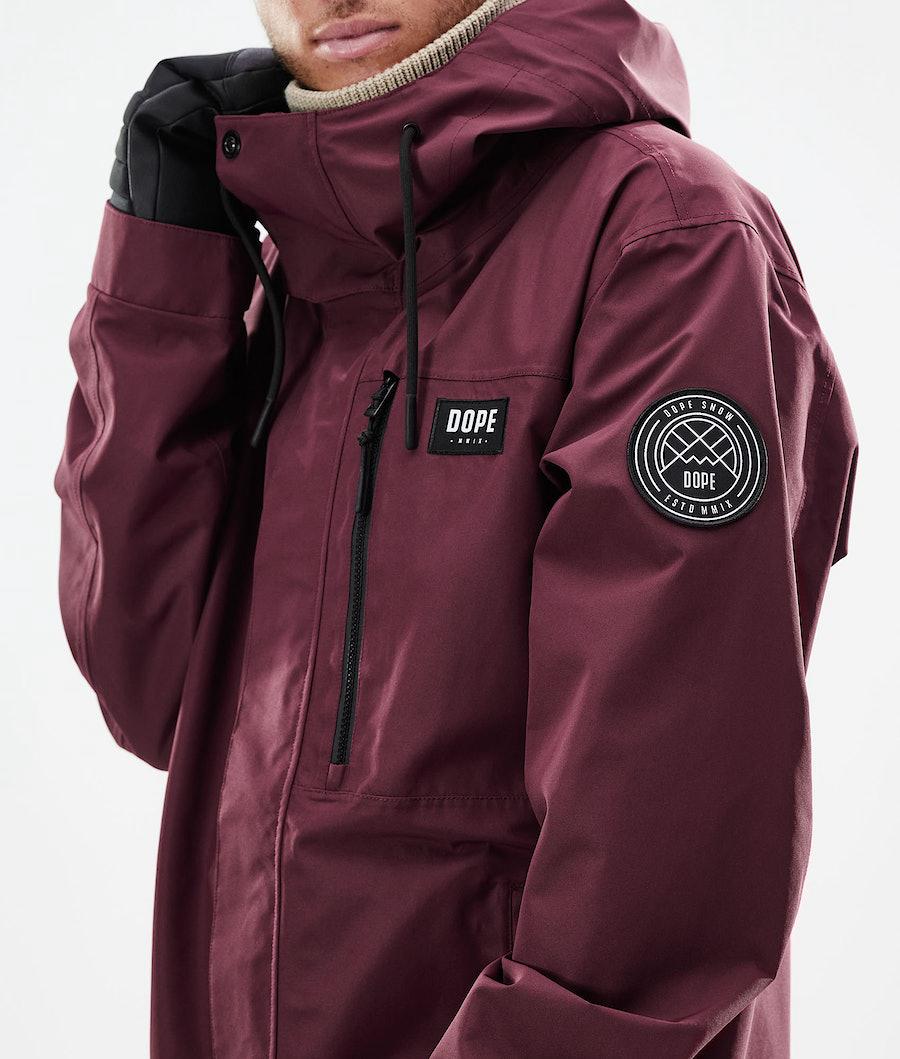 Men's Dope Blizzard Full Zip 2021 Snowboard Jacket Burgundy  USA |  XYOLM-1835