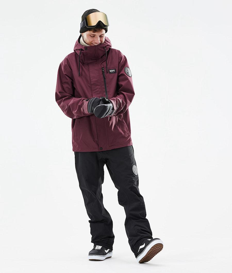 Men's Dope Blizzard Full Zip 2021 Snowboard Jacket Burgundy  USA |  XYOLM-1835