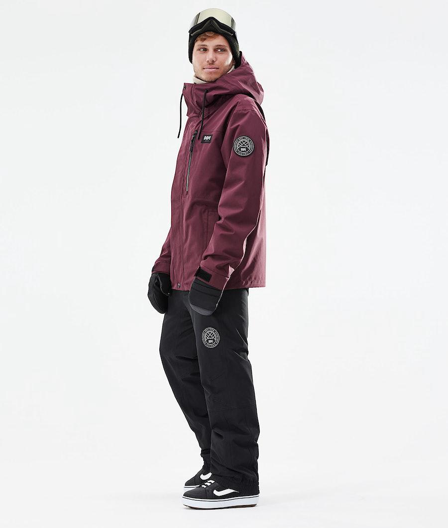 Men's Dope Blizzard Full Zip 2021 Snowboard Jacket Burgundy  USA |  XYOLM-1835