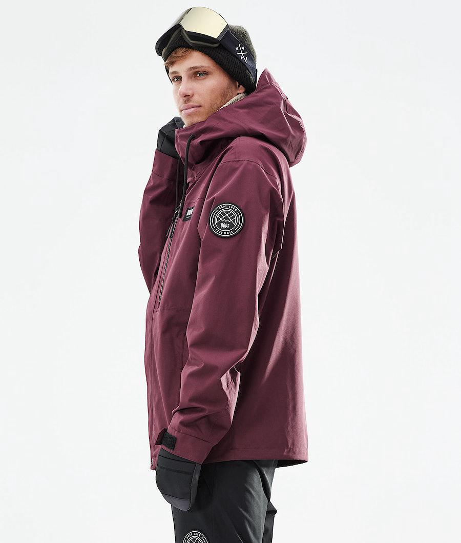 Men's Dope Blizzard Full Zip 2021 Snowboard Jacket Burgundy  USA |  XYOLM-1835