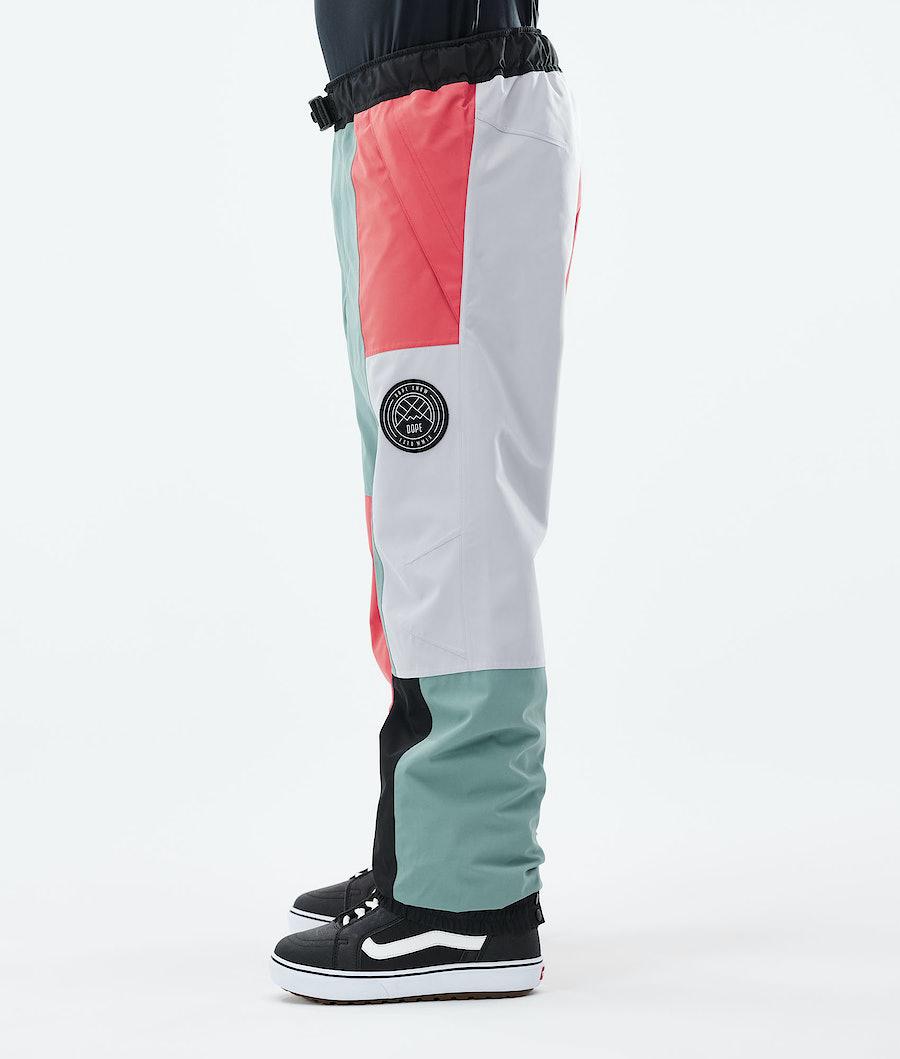 Men's Dope Blizzard LE Limited Edition Snowboard Pants Patchwork Coral  USA |  QVXSH-7389