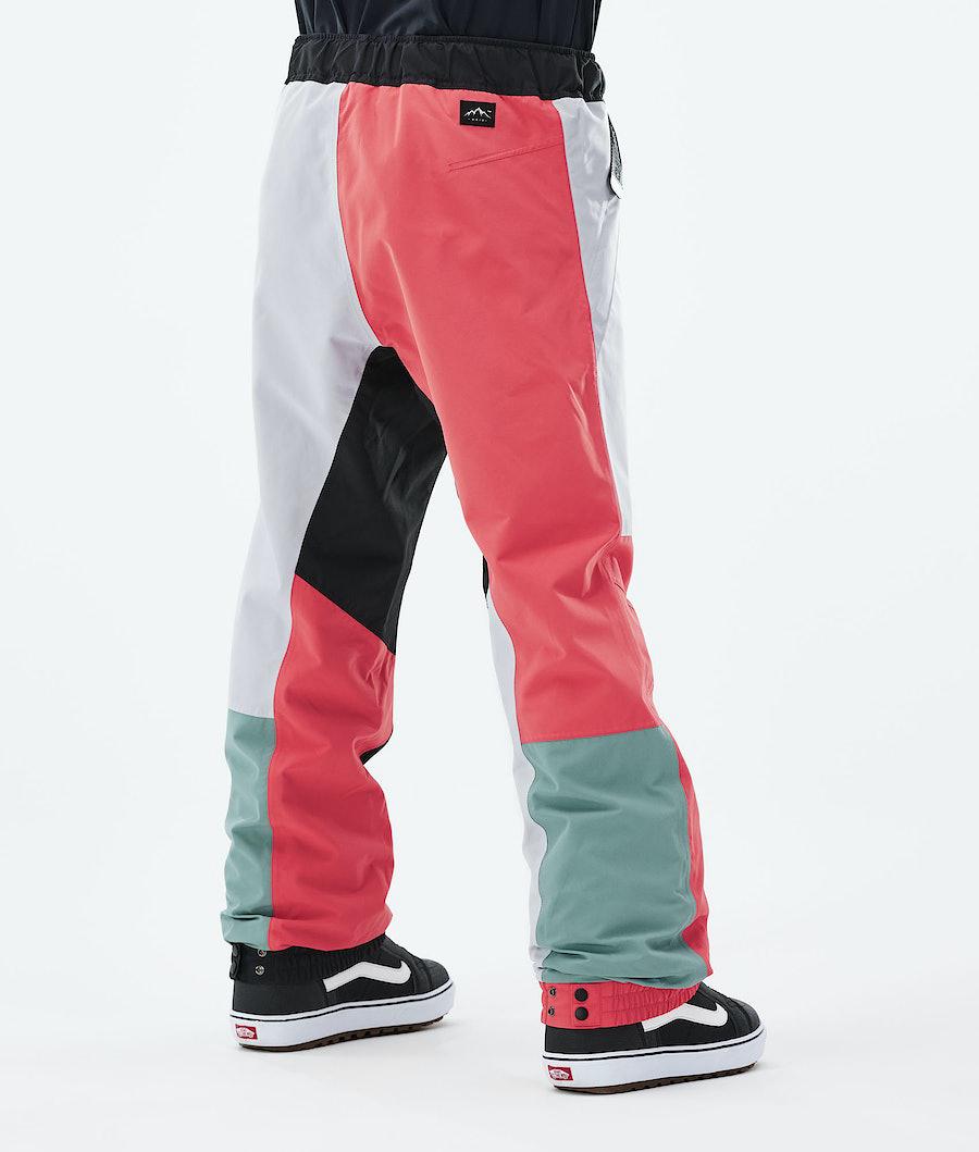 Men's Dope Blizzard LE Limited Edition Snowboard Pants Patchwork Coral  USA |  QVXSH-7389