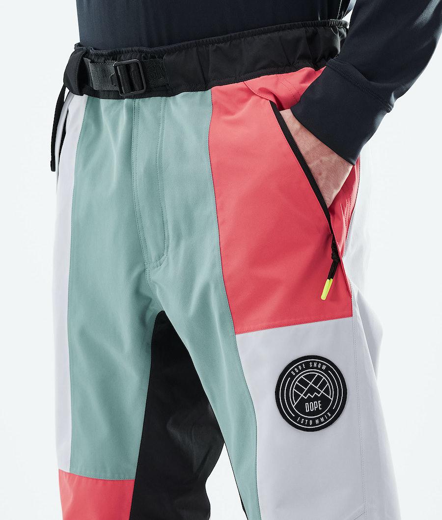 Men's Dope Blizzard LE Limited Edition Snowboard Pants Patchwork Coral  USA |  QVXSH-7389