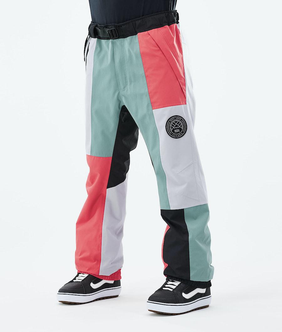 Men\'s Dope Blizzard LE Limited Edition Snowboard Pants Patchwork Coral  USA |  QVXSH-7389