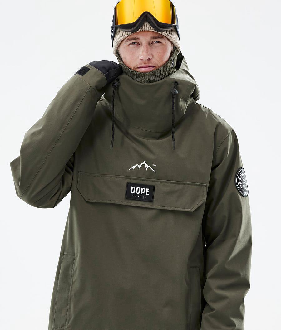 Men's Dope Blizzard Ski Jacket Olive Green  USA |  UPYFQ-2963