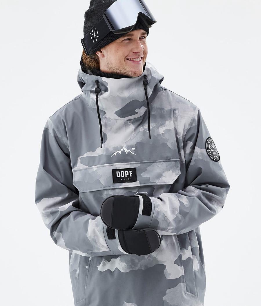 Men's Dope Blizzard Snowboard Jacket Stone Camo Grey  USA |  HWIAD-1768