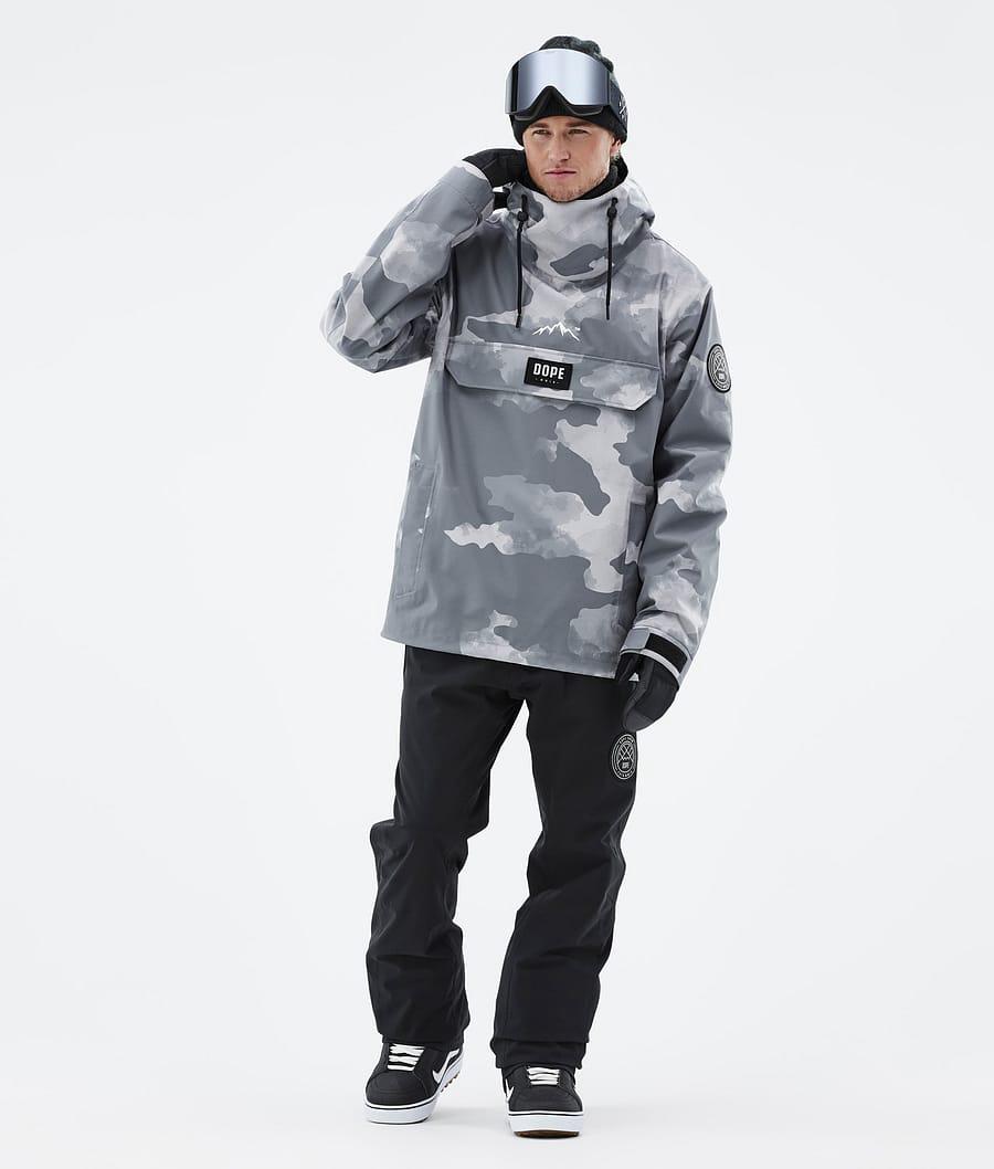 Men's Dope Blizzard Snowboard Jacket Stone Camo Grey  USA |  HWIAD-1768