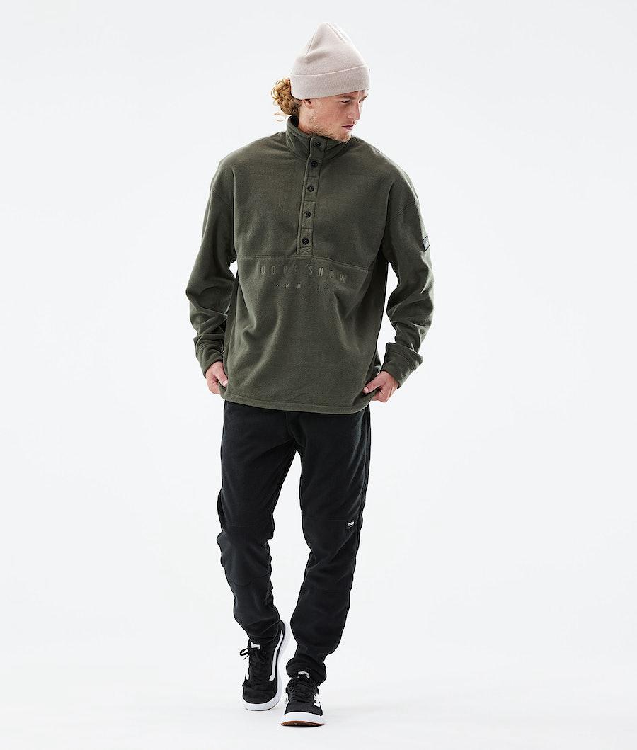 Men's Dope Comfy 2021 Fleece Sweater Olive Green  USA |  IYCAG-1236