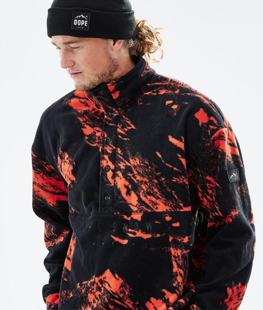 Men's Dope Comfy 2021 Fleece Sweater Paint Orange  USA |  EXIST-7341