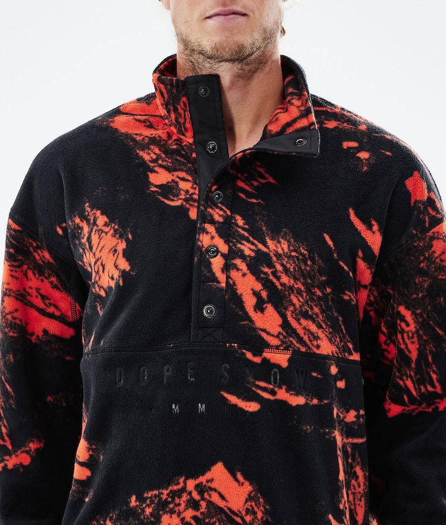 Men's Dope Comfy 2021 Fleece Sweater Paint Orange  USA |  EXIST-7341