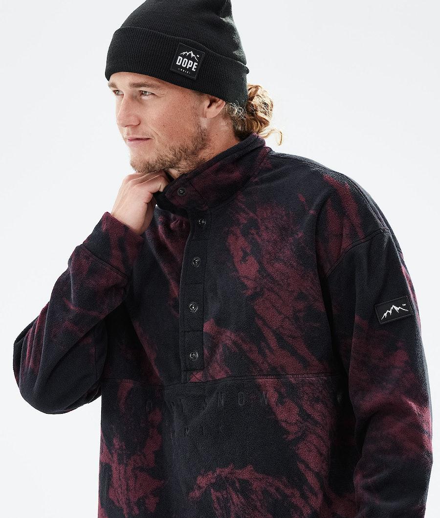 Men's Dope Comfy 2021 Fleece Sweater Paint Burgundy  USA |  WCPTN-8709