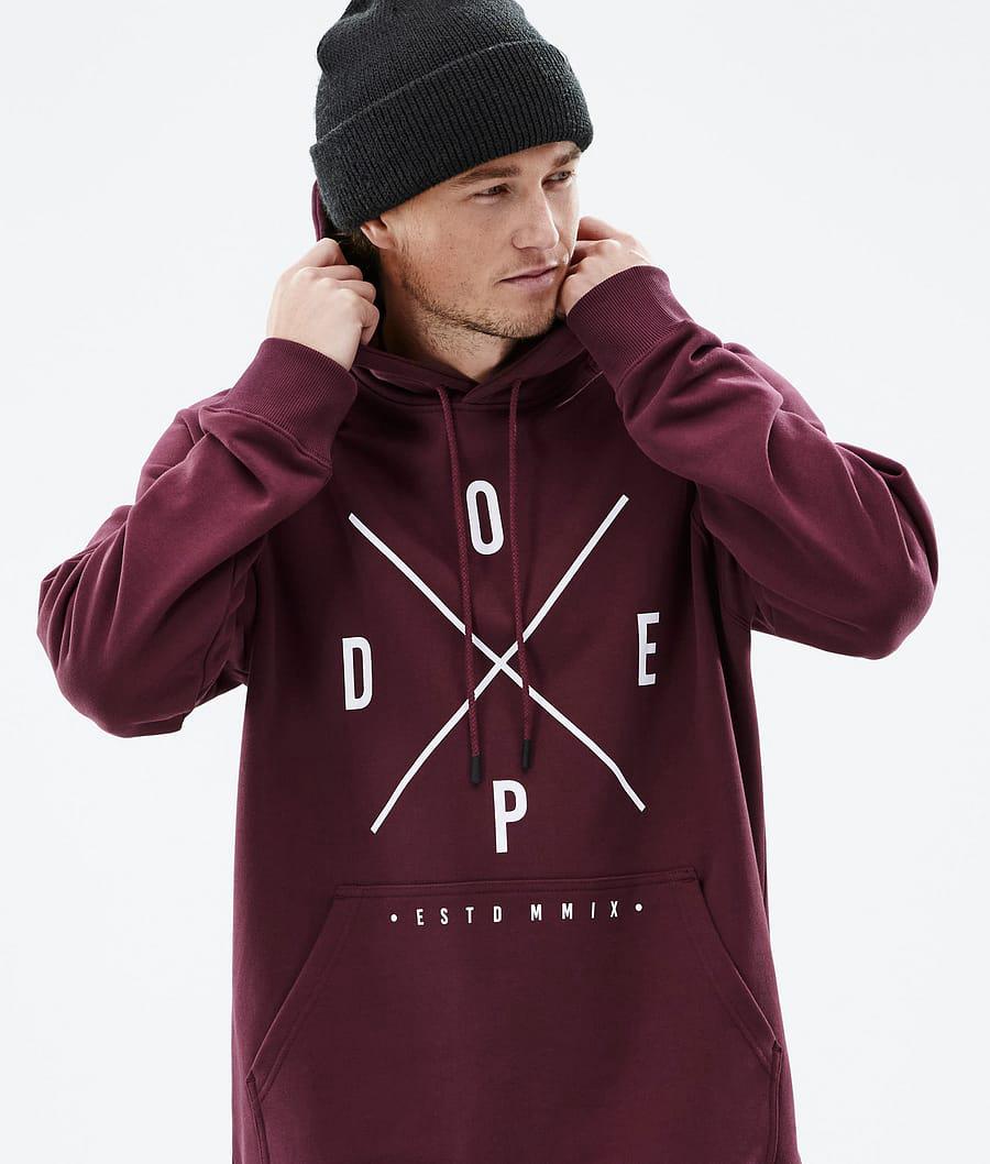 Men's Dope Common 2X-Up Hoodie Burgundy  USA |  XNABF-1729