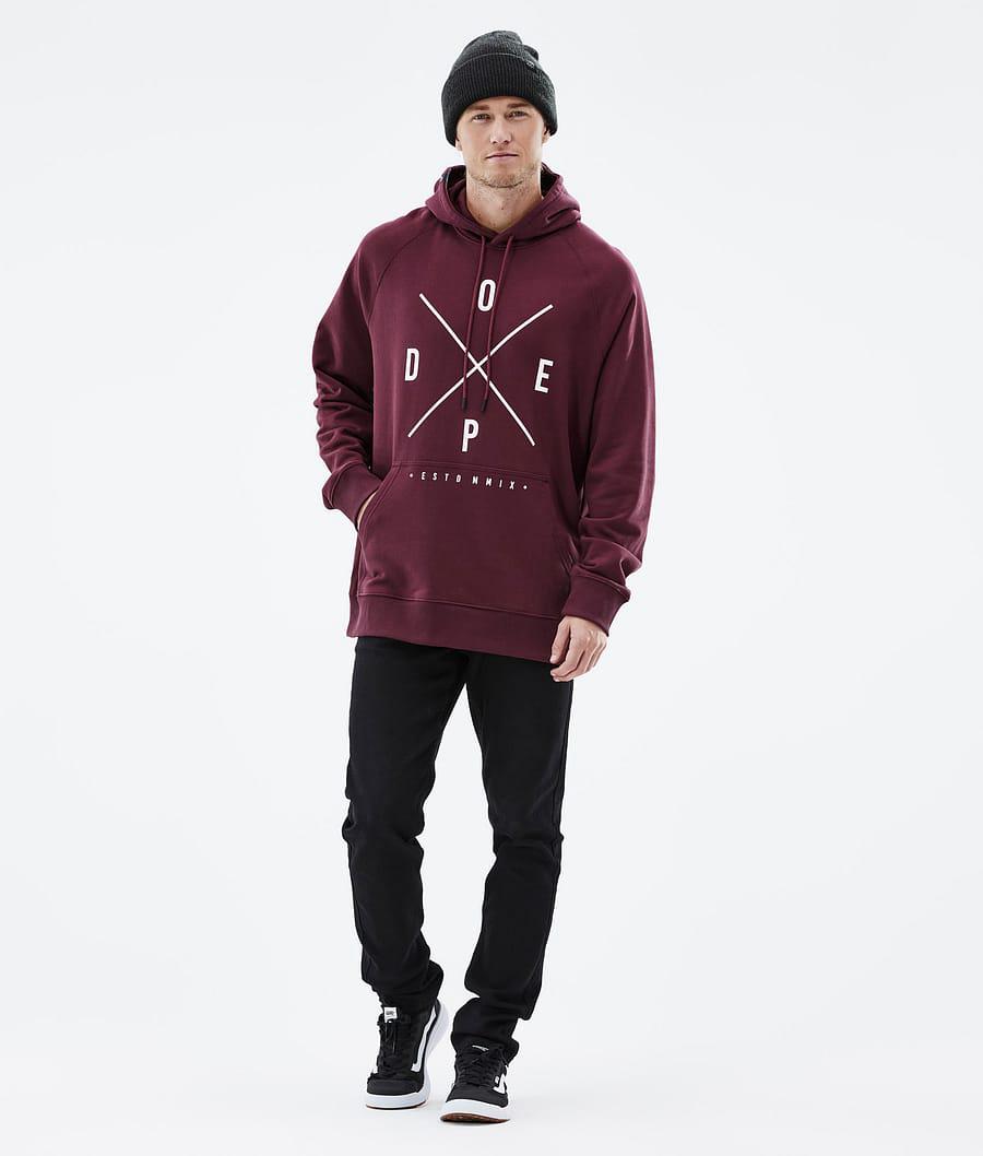 Men's Dope Common 2X-Up Hoodie Burgundy  USA |  XNABF-1729