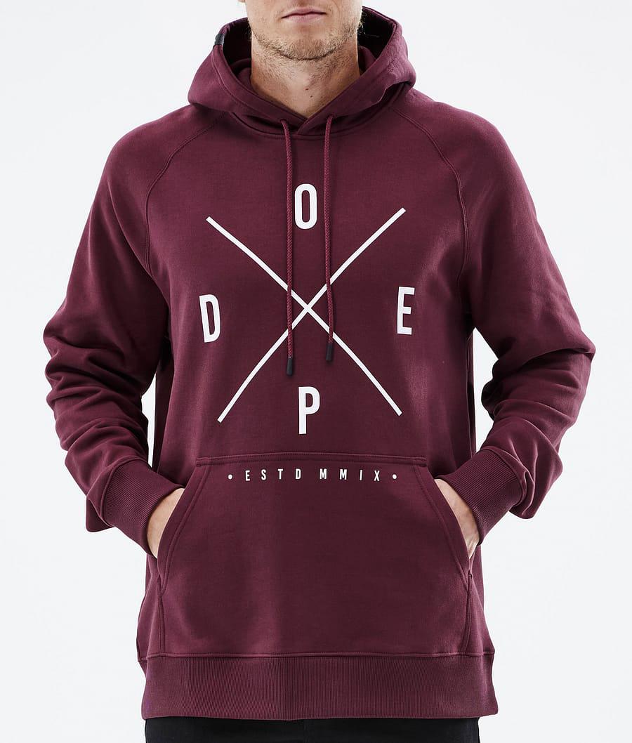 Men's Dope Common 2X-Up Hoodie Burgundy  USA |  XNABF-1729