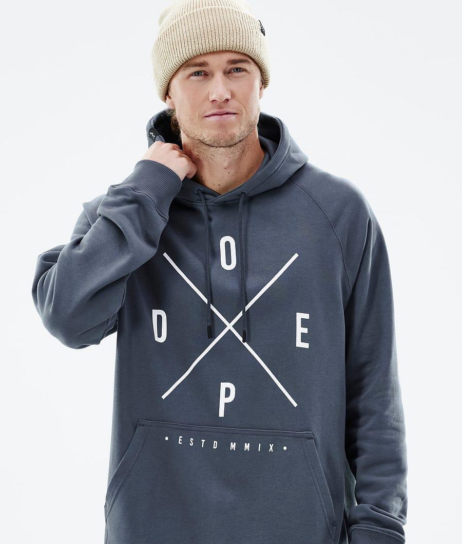 Men's Dope Common 2X-Up Hoodie Metal Blue  USA |  TASNE-9510