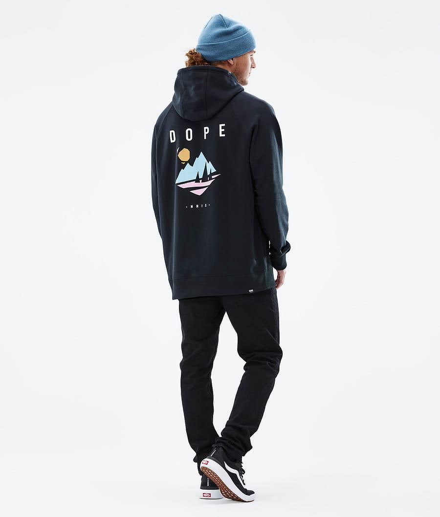 Men's Dope Common Hoodie Pine Black  USA |  NJBVR-0356