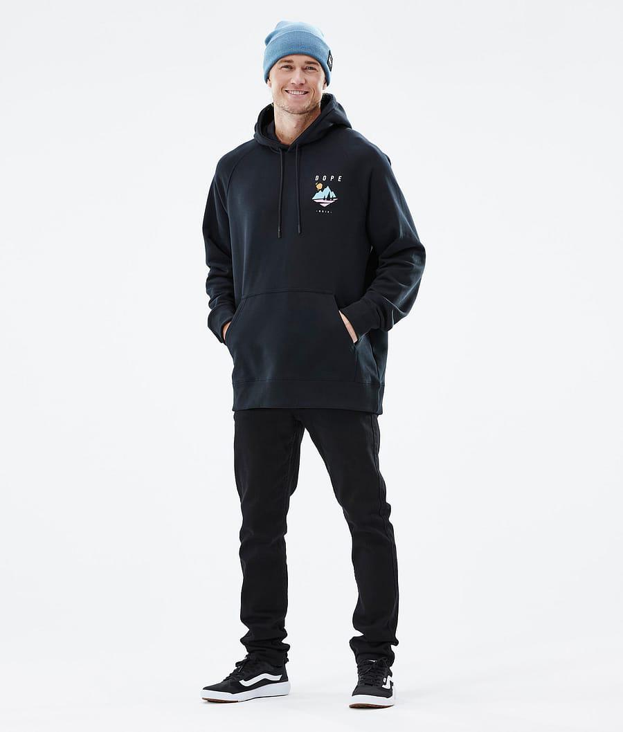 Men's Dope Common Hoodie Pine Black  USA |  NJBVR-0356