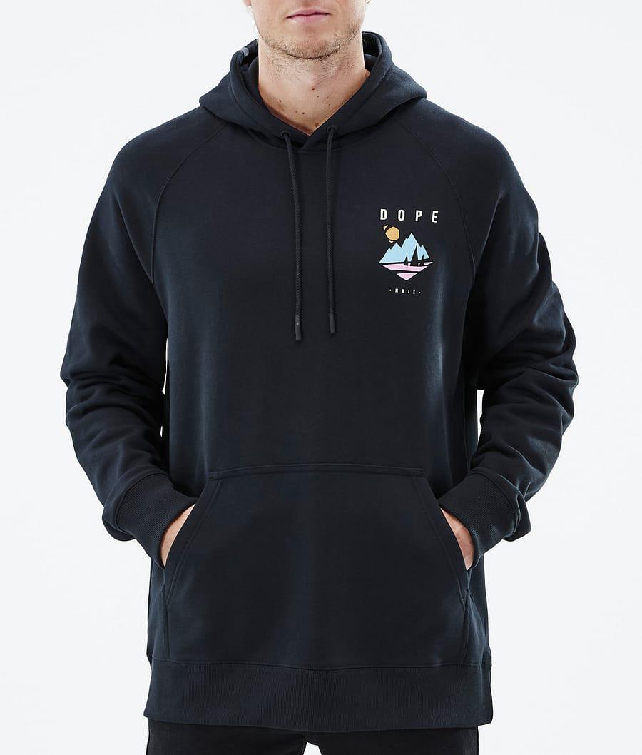 Men's Dope Common Hoodie Pine Black  USA |  NJBVR-0356