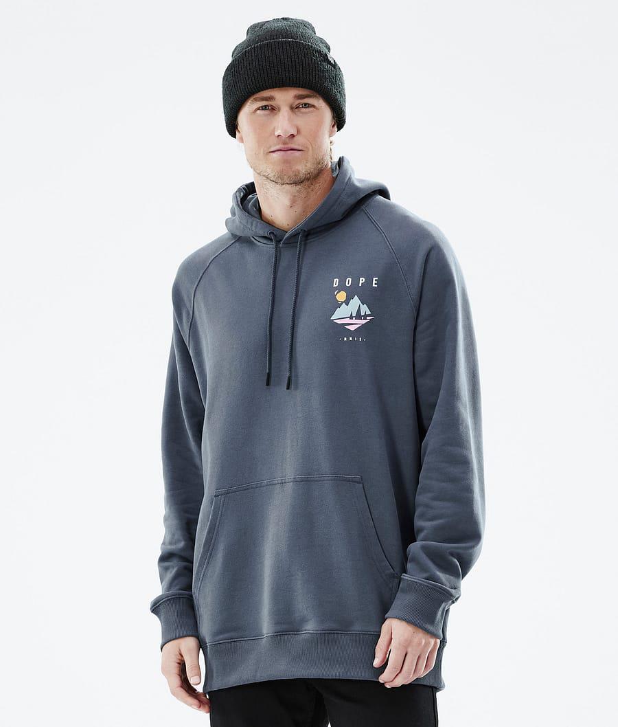 Men's Dope Common Hoodie Pine Metal Blue  USA |  JWHMK-0143