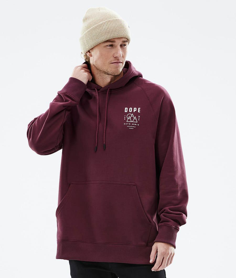 Men's Dope Common Summit Hoodie Burgundy  USA |  ETIHA-2408