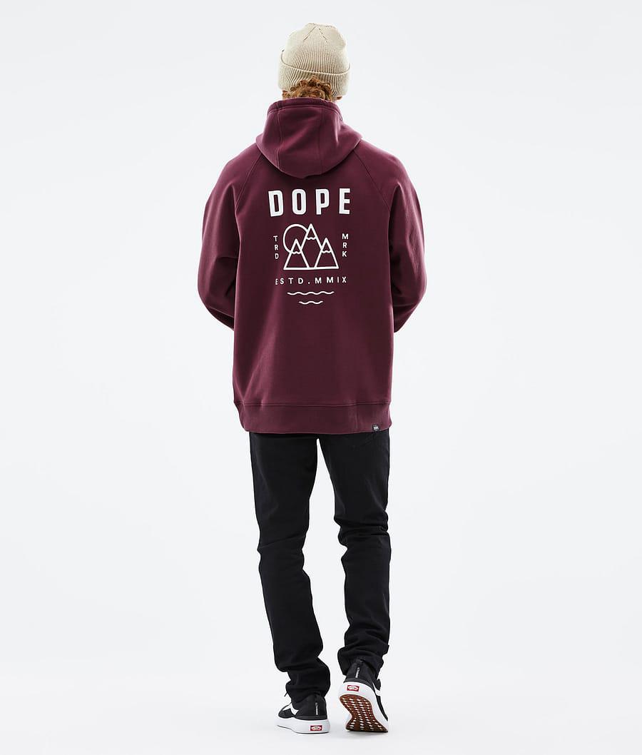 Men's Dope Common Summit Hoodie Burgundy  USA |  ETIHA-2408