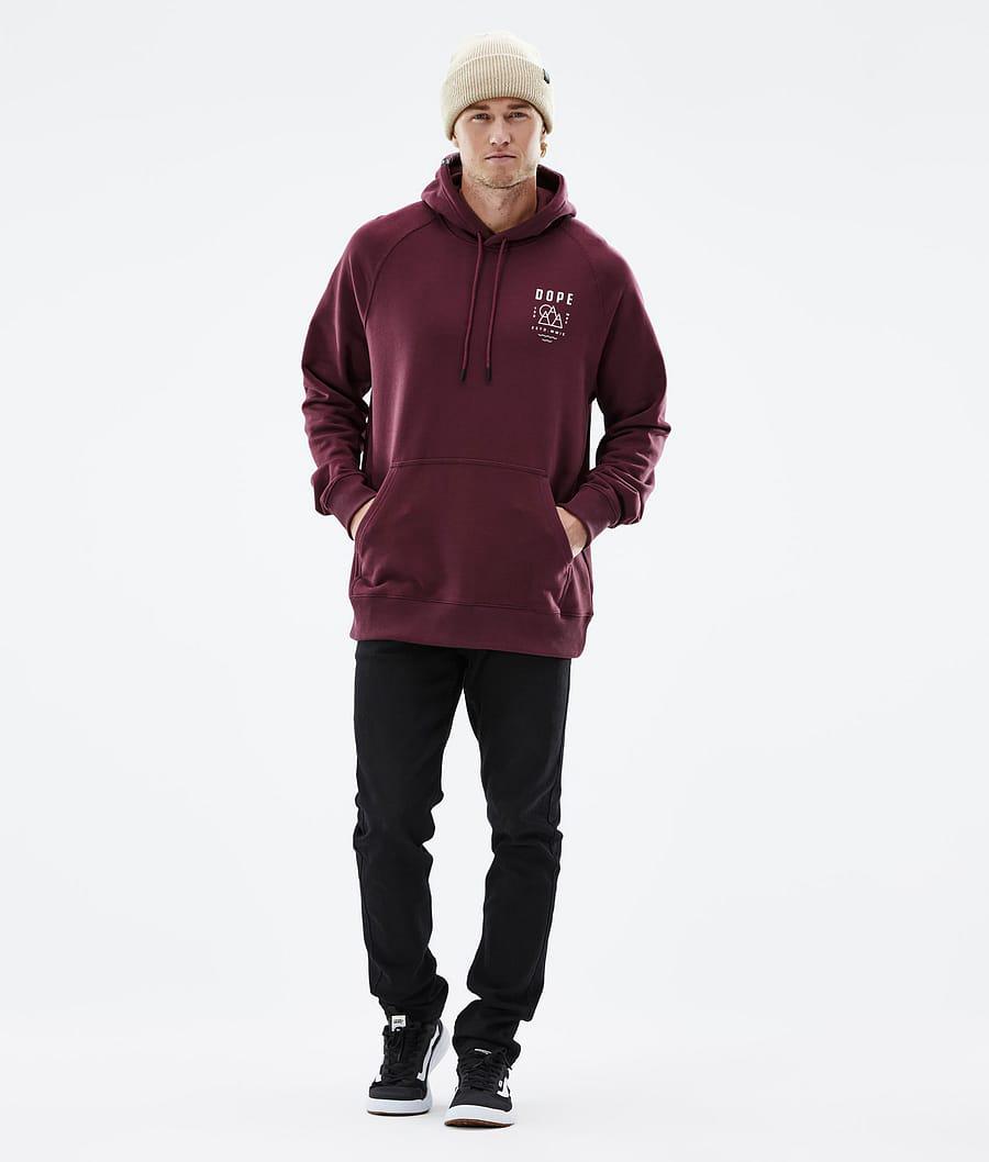 Men's Dope Common Summit Hoodie Burgundy  USA |  ETIHA-2408