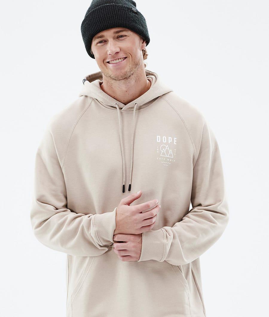 Men's Dope Common Summit Hoodie Sand Grey  USA |  TWEVO-1562